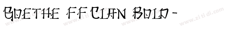 Goethe FF Clan Bold字体转换